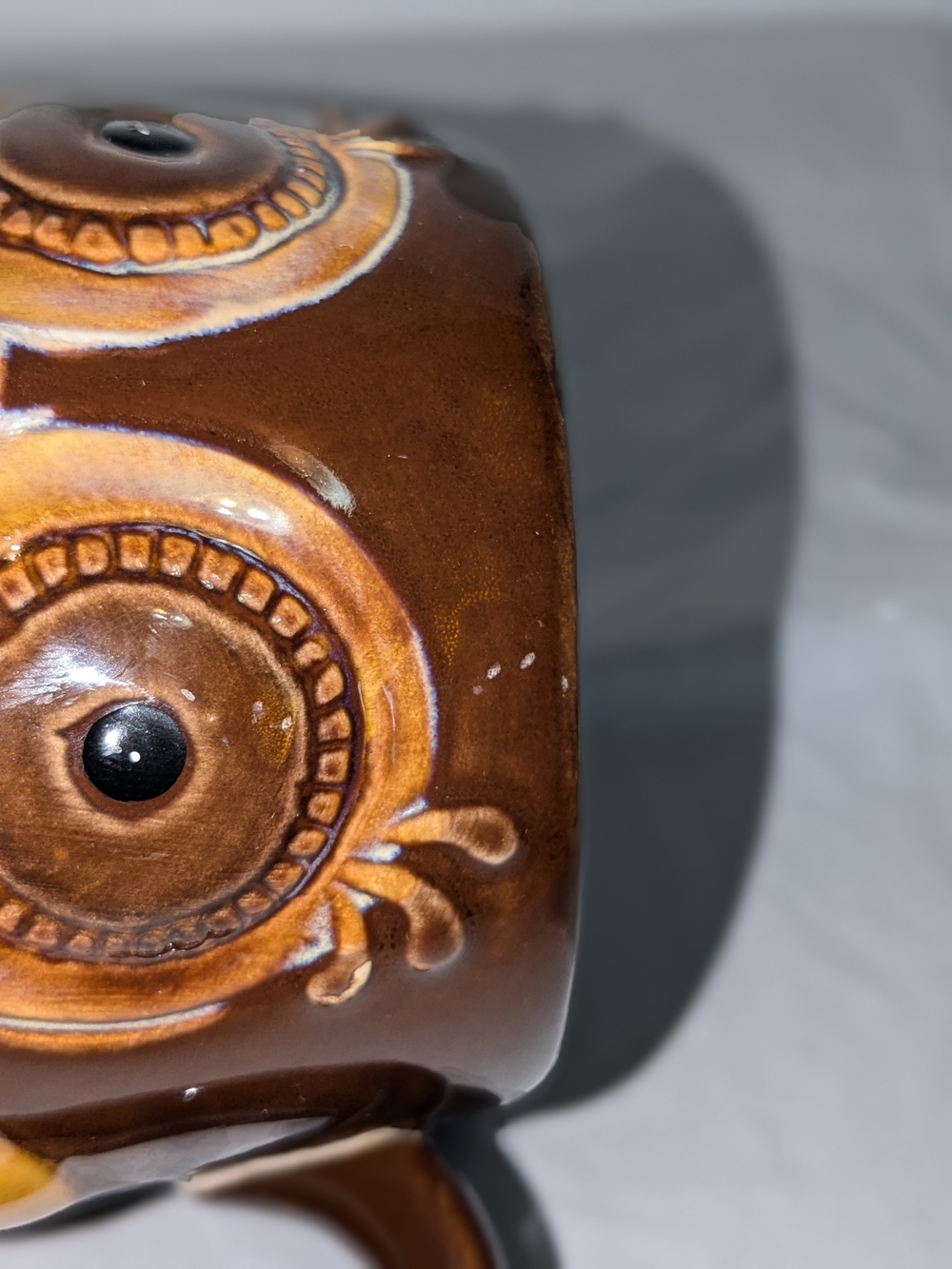 Burton+Burton Brown and Green Owl Ceramic Mug - Picture 5 of 8